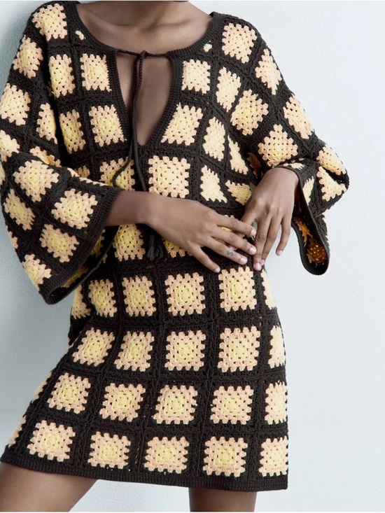 Zara Dresses & Skirts - Zara Crochet Knit Dress